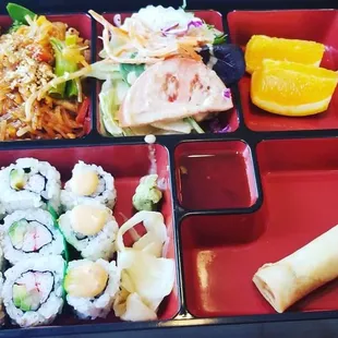 Sushi lunch box #6. Also comes with a cup of soup.