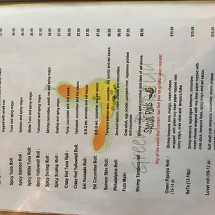 Special rolls