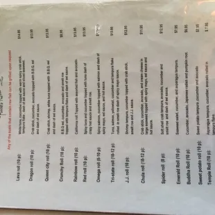 Special rolls