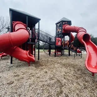 Green Park -- view of the other side of the larger of the playground structures (fire truck theme)