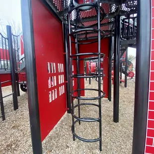 Green Park -- the larger of the playground structures (fire truck theme): ladder