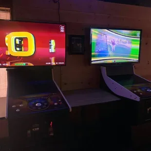 two arcade machines