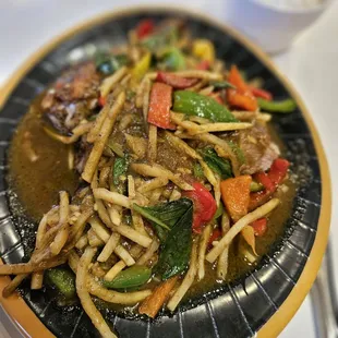 #1 hot with duck. Not on the regular menu but on the carry out menu. You can get if you ask.