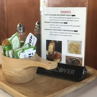 Condiments on the table