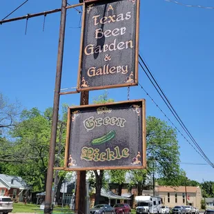 a sign for a restaurant