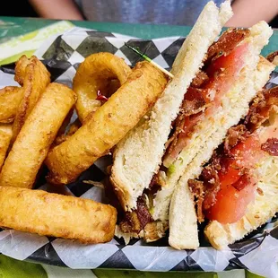 BLT with onion rings