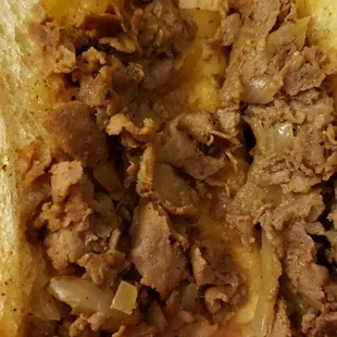 Steak sub with very little meat and too much grease.