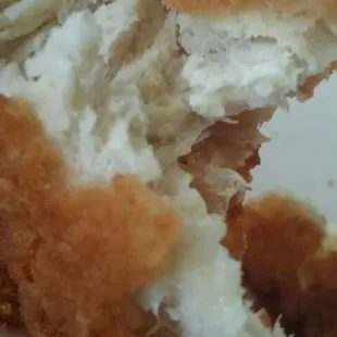 NOT real chicken breast meat. Mystery Meat. Not chicken tenders.