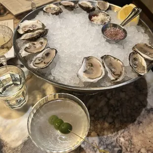 Oysters and martinis