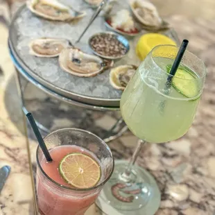 oysters and mussels, drink