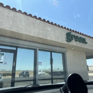 Curbside pickup next to freeway.