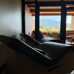 Relaxation area ~ indoor and outdoor loungers