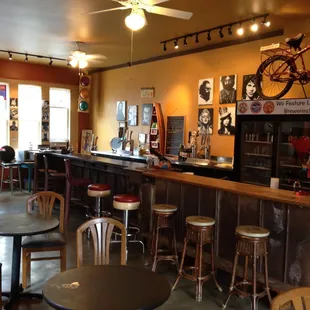 the bar and dining area