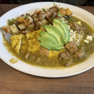 Chile verde omelette