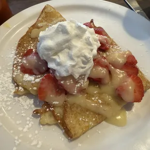 Strawberry crepe