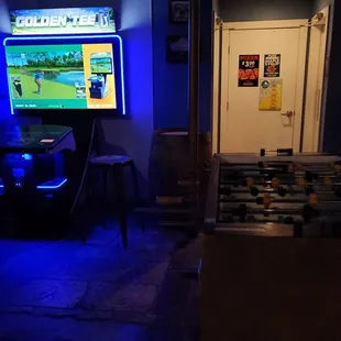 Golden Tee and Foosball table