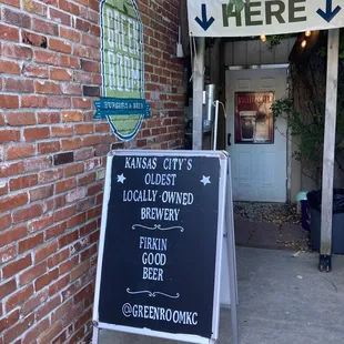 a sign for the restaurant