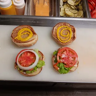 a variety of sandwiches