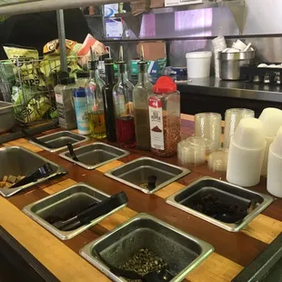 a variety of food items