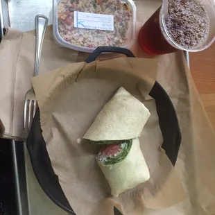 Farmer&apos;s Garden Wrap and quinoa salad