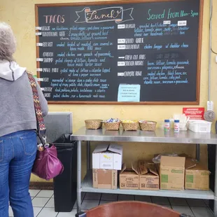 Lunch menu