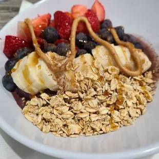 Peanut butter chocolate acai bowl.