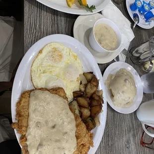 Chicken Fried Steak and eggs  Pappas