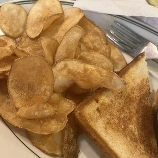 my grilled cheese and chips - no gourmet here