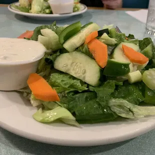 Huge for a 1/2 salad.