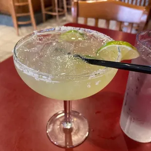 a margarita in a coupe glass