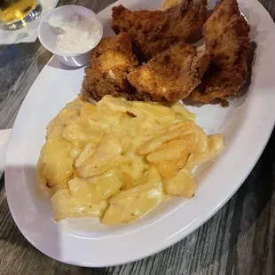 Fish and Au gratin potatoes