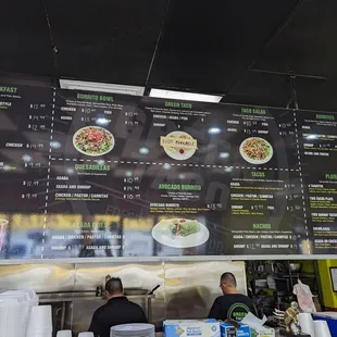 Menu as of May 2023