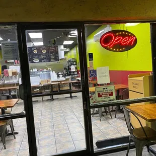 a view of the inside of a restaurant