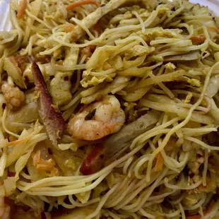 They have the best Singapore noodles