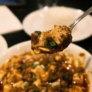 a spoon full of food