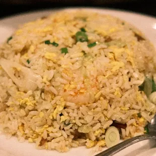 a plate of fried rice