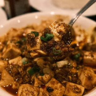 a spoon full of food