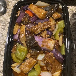 57. Eggplant with Minced Pork Garlic Sauce