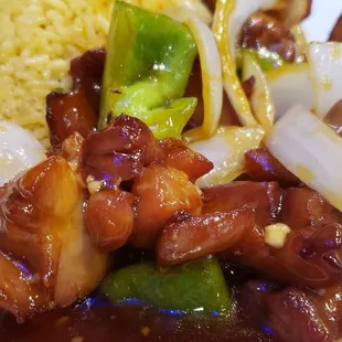 Bourbon chicken lunch size