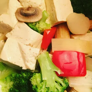 Steamed tofu &amp; veggies
