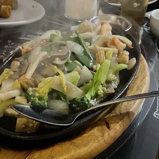 Sizzling shrimp