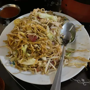 Green tea garden lo mein