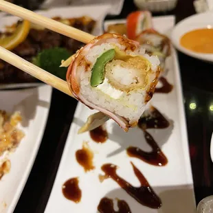 Rocker roll - thick layer of rice