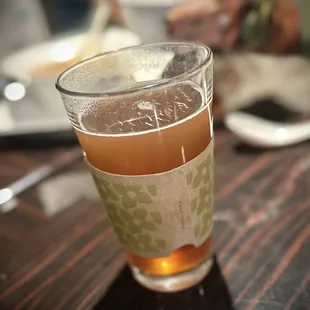 Jasmine Tea (in a beer glass)