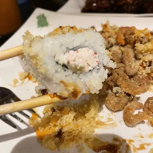 Cali roll within the volcano roll - too much rice