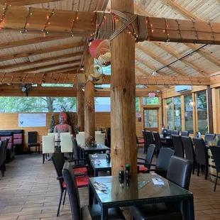 Back "outside" dining area. This is enclosed.