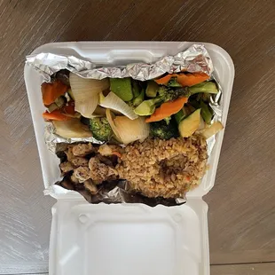 Chicken Hibachi lunch meal