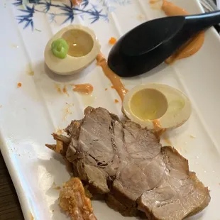 a plate of food on a table