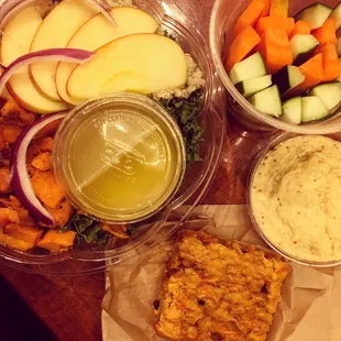 a variety of food items