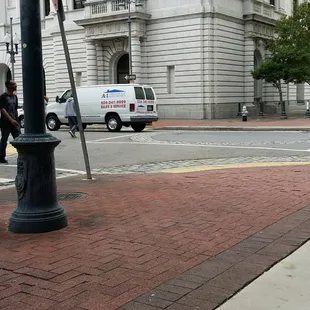 Sitting outside at the corner of Lafayette and Magazine...little red tables.   Just perfect.